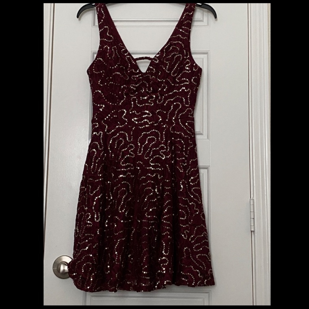 Red dress with sequences